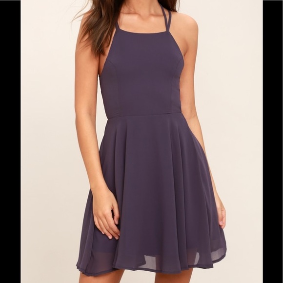 dusty purple lace dress